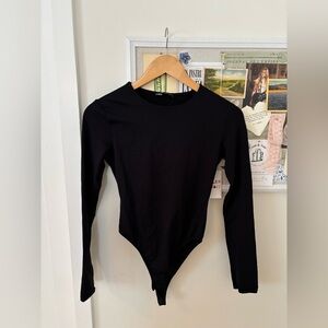 Zara Black Long Sleeve Bodysuit
